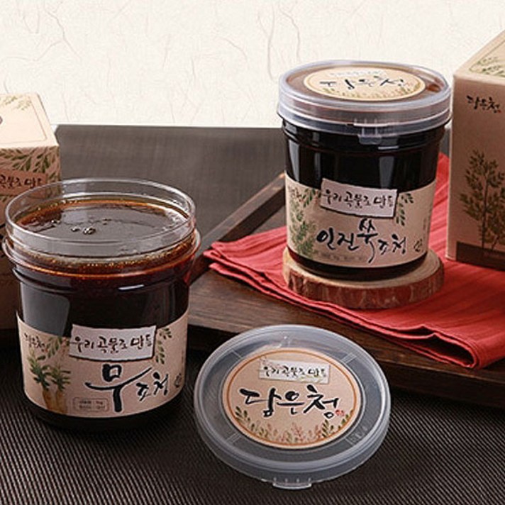 담은청 2종세트, 인진쑥조청+무조청, 2kg