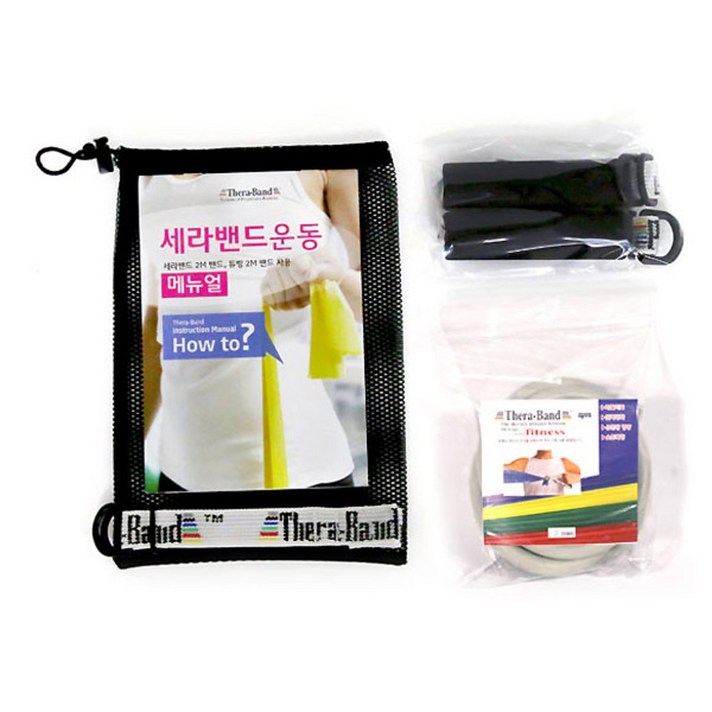 세라밴드 튜빙 세트, 실버, 5p (튜빙 1p, 핸들 1p, 도어앵커 1p, 사용설명서 1p, 수납주머니 1p)