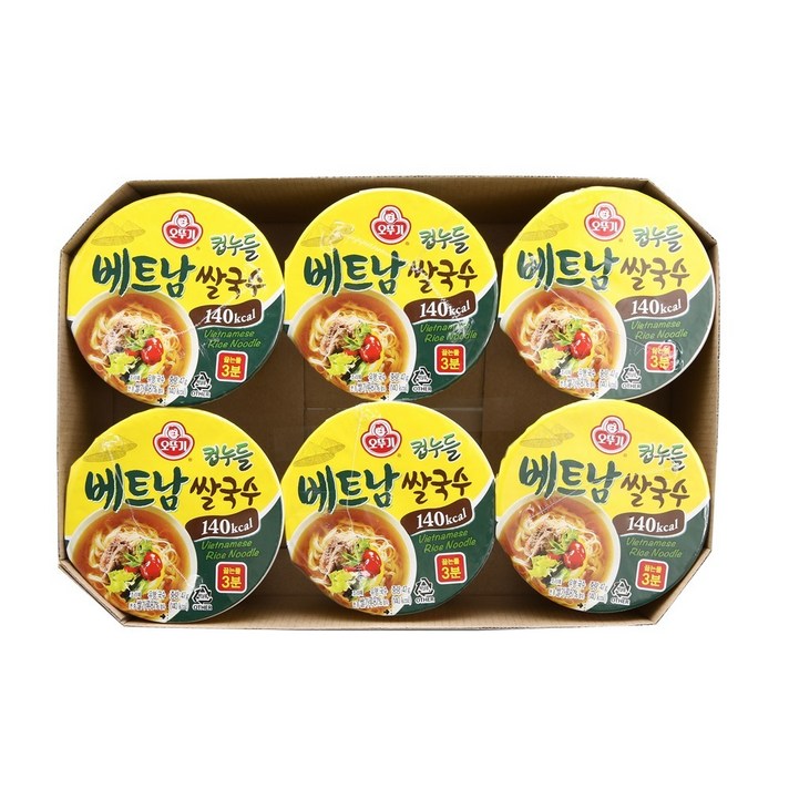 오뚜기 컵누들 베트남 쌀국수, 47g, 6개