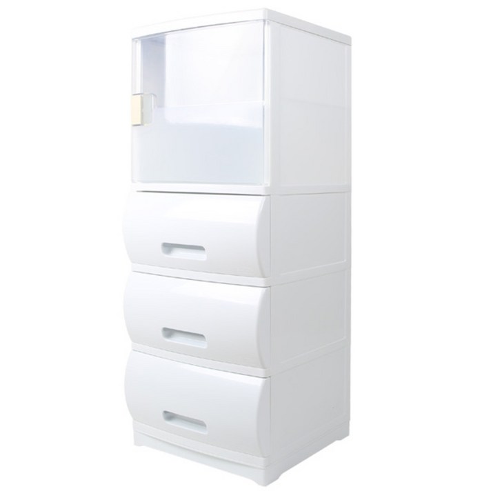 플라팜 베이비 서랍장 혼합 4단, 화이트, 1개