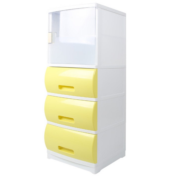 플라팜 베이비 서랍장 혼합 4단, 옐로우, 1개