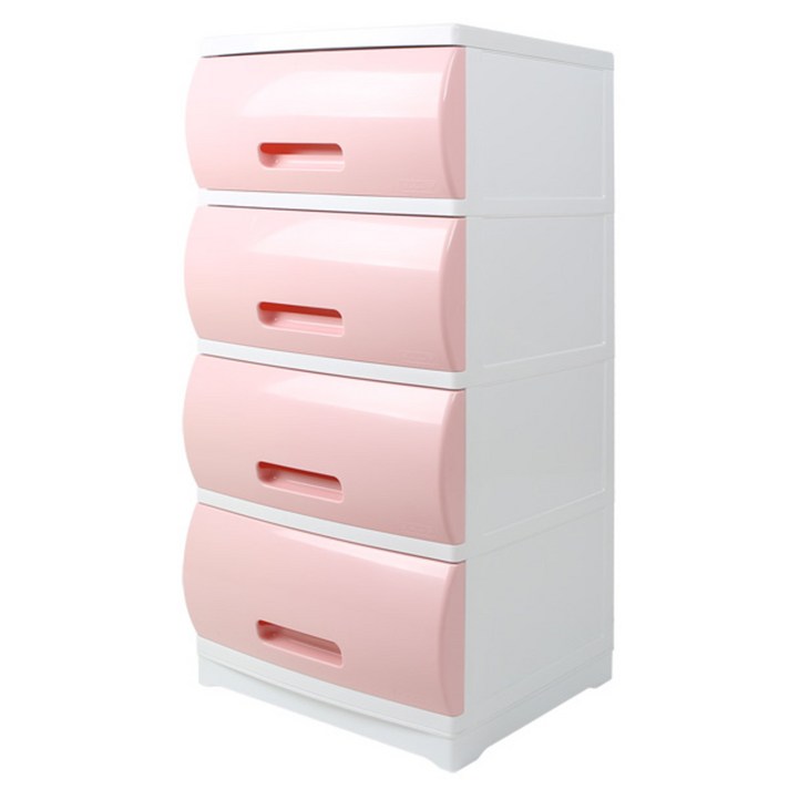 플라팜 베이비 서랍장 4단, 핑크, 1개