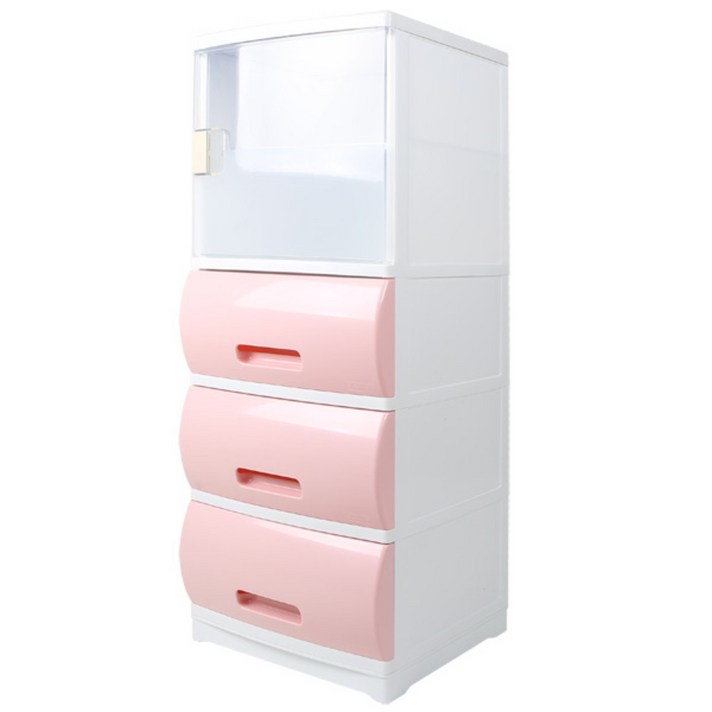 플라팜 베이비 서랍장 혼합 4단, 핑크, 1개