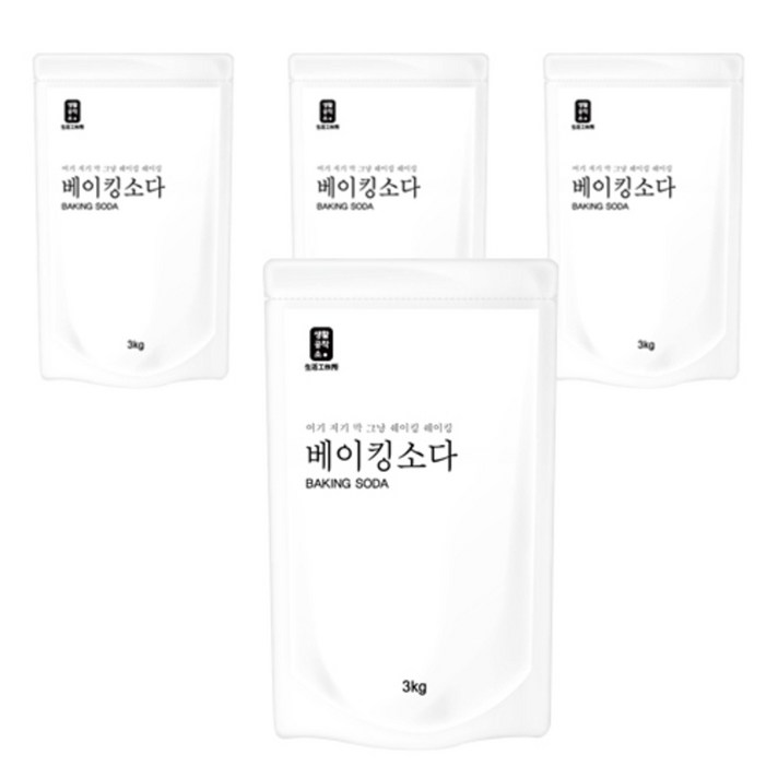 생활공작소 베이킹소다, 3kg, 4개입