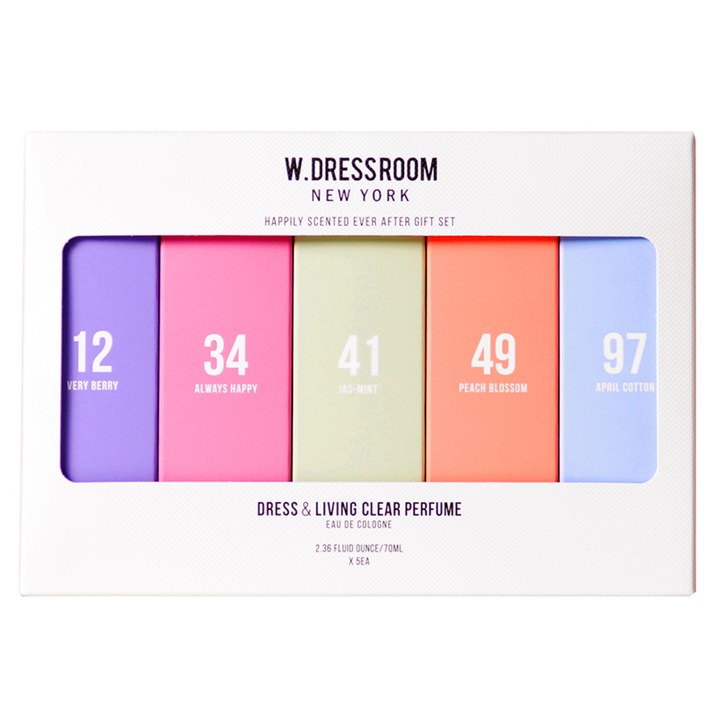더블유드레스룸 드레스 & 리빙 클리어 퍼퓸 70ml 5p, 1세트