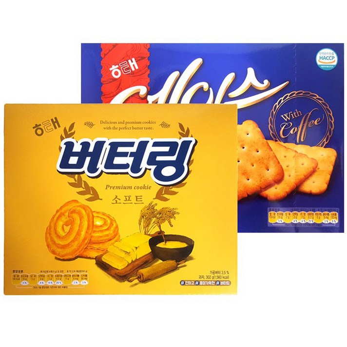 해태제과 버터링 302g + 에이스 364g, 1세트