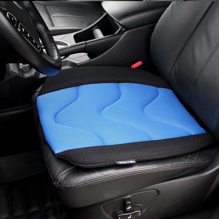노블엔젤 레드라인 와이드스포티 사계절 차량용 1인 방석, 스카이블루, 1개