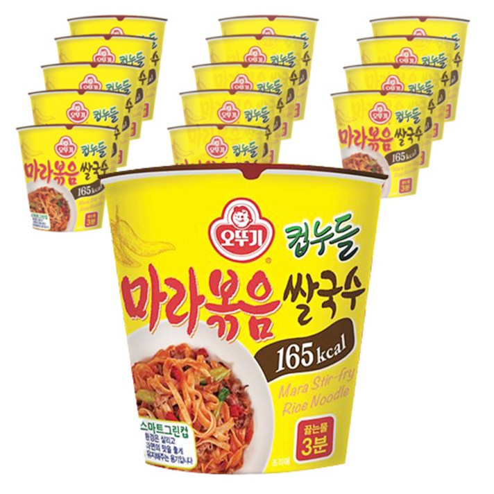 오뚜기 컵누들 마라볶음 쌀국수, 48g, 15개