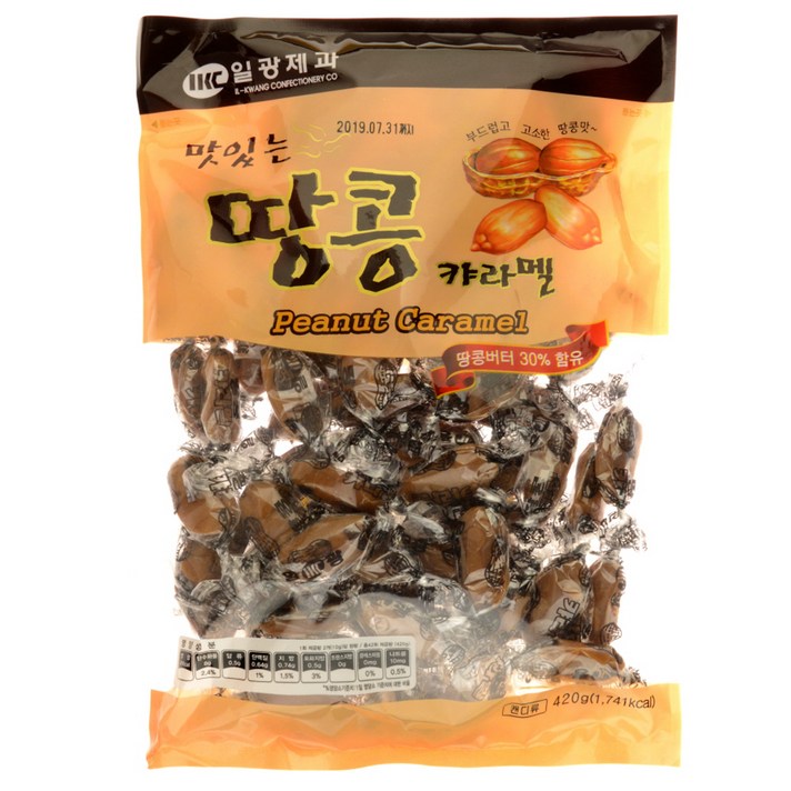 일광제과 맛있는땅콩캬라멜, 420g, 1개