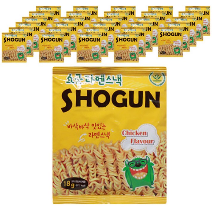 쇼군 라멘 스낵, 18g, 30개입