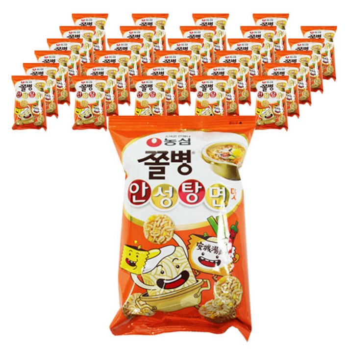 농심 쫄병스낵 안성탕면맛, 77g, 30개입
