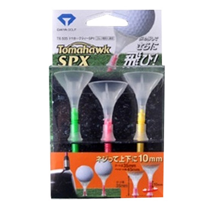 다이야 일본 기능성 골프티 토마호크 SPX 3p 세트, 그린, 핑크, 옐로우
