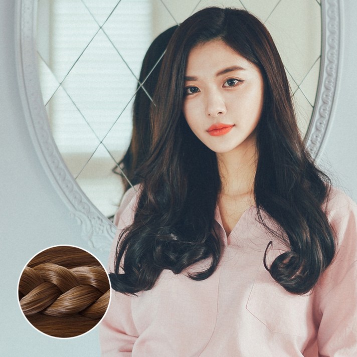 가발나라 5섹션 디지털 롤링펌 붙임머리, 오렌지브라운, 1개