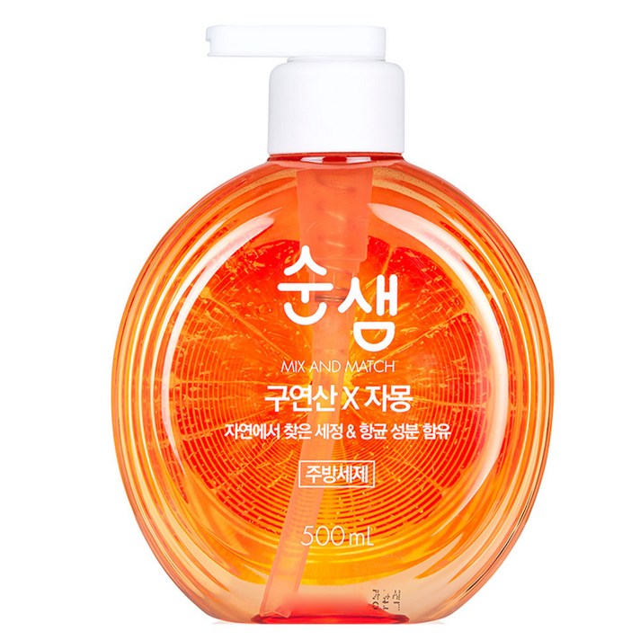 순샘 구연산 자몽 용기 세제, 500ml, 1개