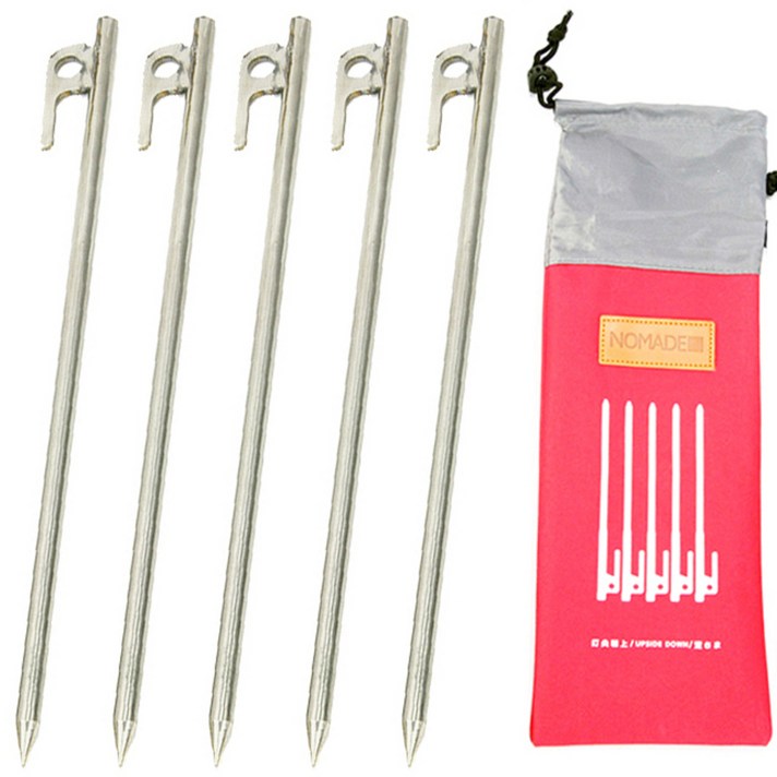 노마드캠핑 단조팩 파우치 30cm + 핑거팩 스텐 30cm 5p 셑, 1세트