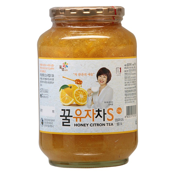 꽃샘 꿀 유자차 S, 2kg, 1개