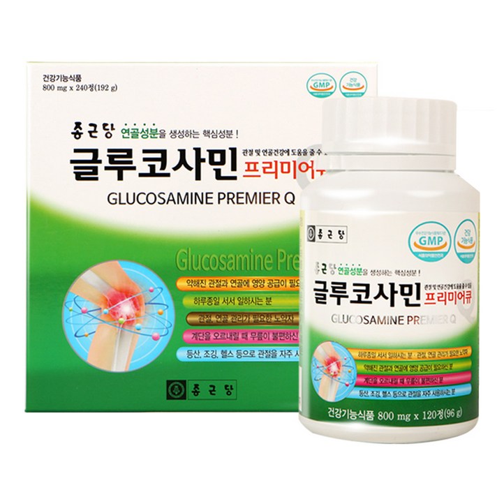 종근당 글루코사민 프리미어큐, 120정, 2개입