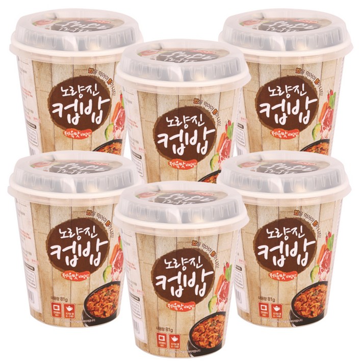 노량진컵밥 즉석 제육맛비빔밥, 81g, 6개입