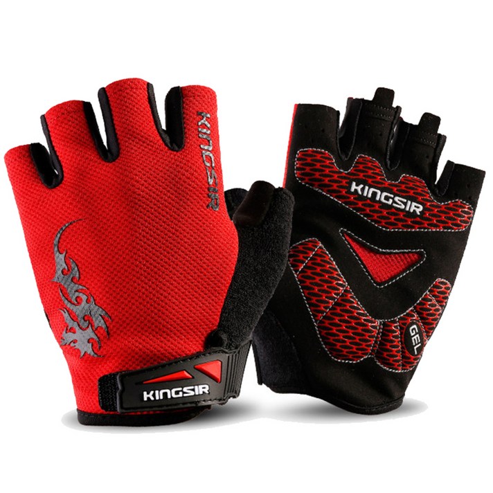 삼에스 킹썰 SBP 겔 보호패드 스포츠 장갑, 레드