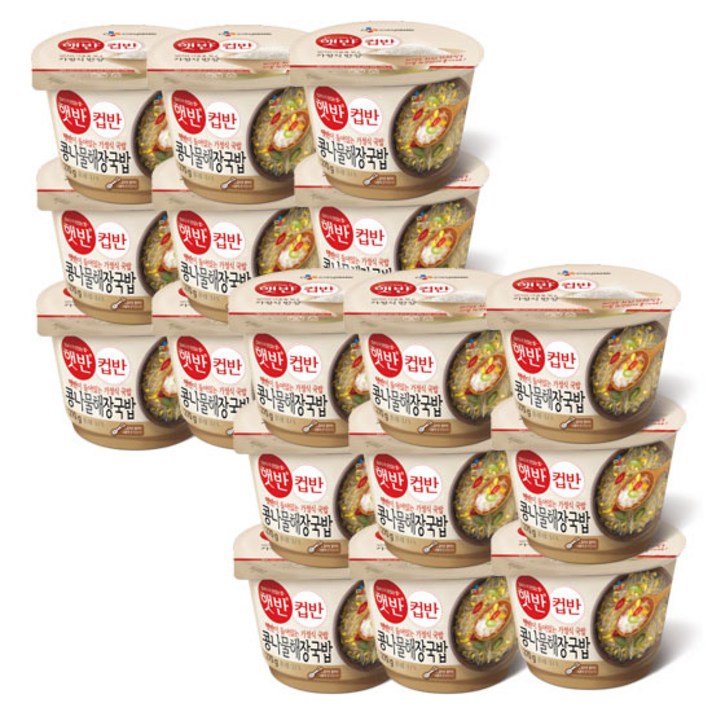 햇반 컵반 콩나물해장국밥, 270g, 18개입