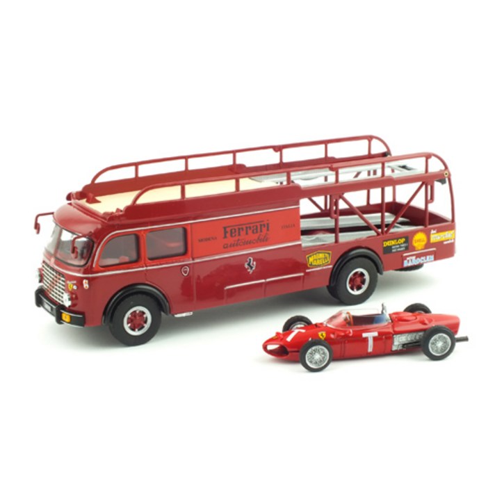 BRUMM 레프리카 1/43 Ferrari Transporter Set 1961 BRUM021018SET 페라리 레진 다이캐스트, 혼합 색상