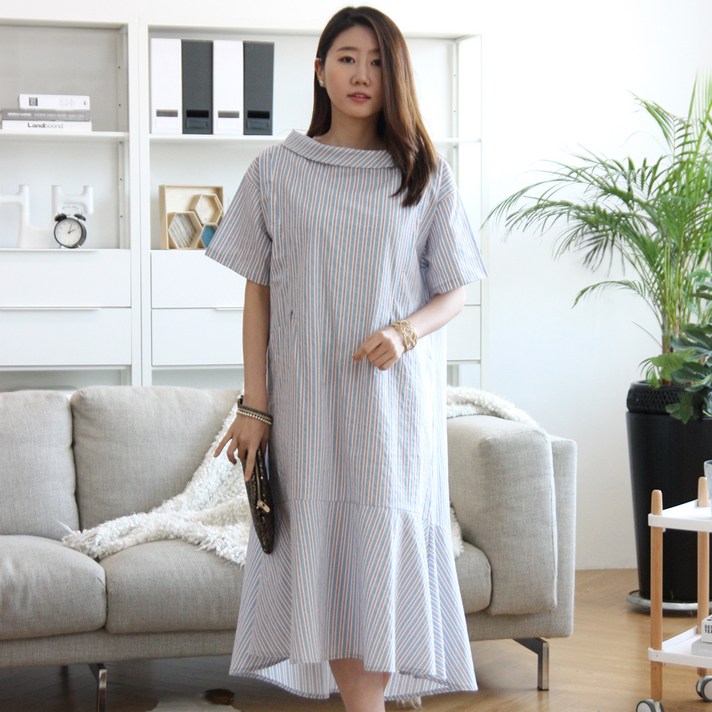 엄짱 린지 반팔 수유 원피스