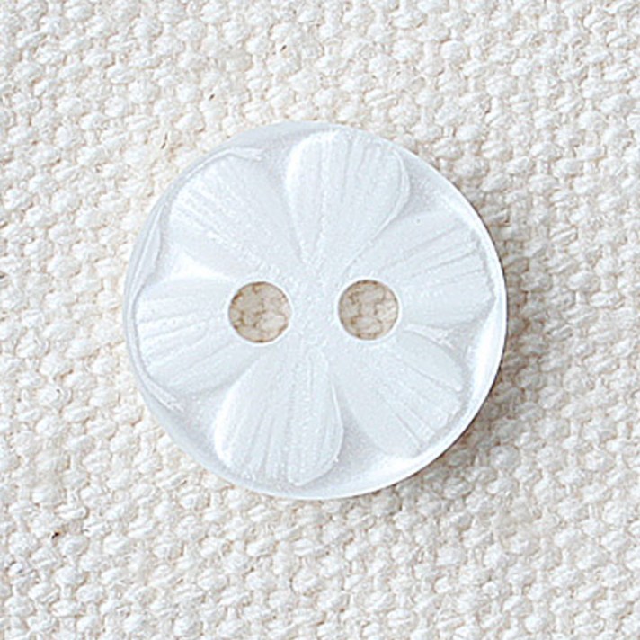 동화상가몰 꽃단추1 11.5mm, 화이트, 15개입