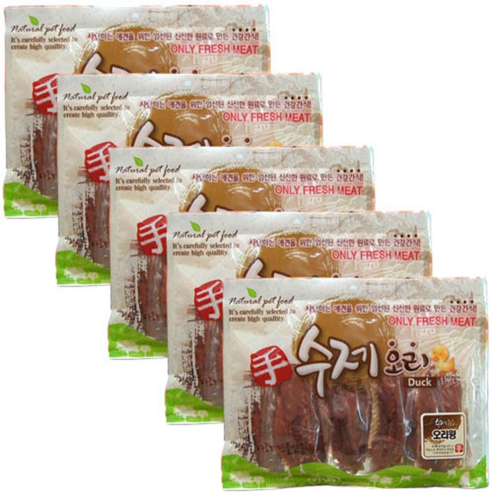 펫스토리 강아지 사사미 수제오리 400g, 오리윙, 5개입