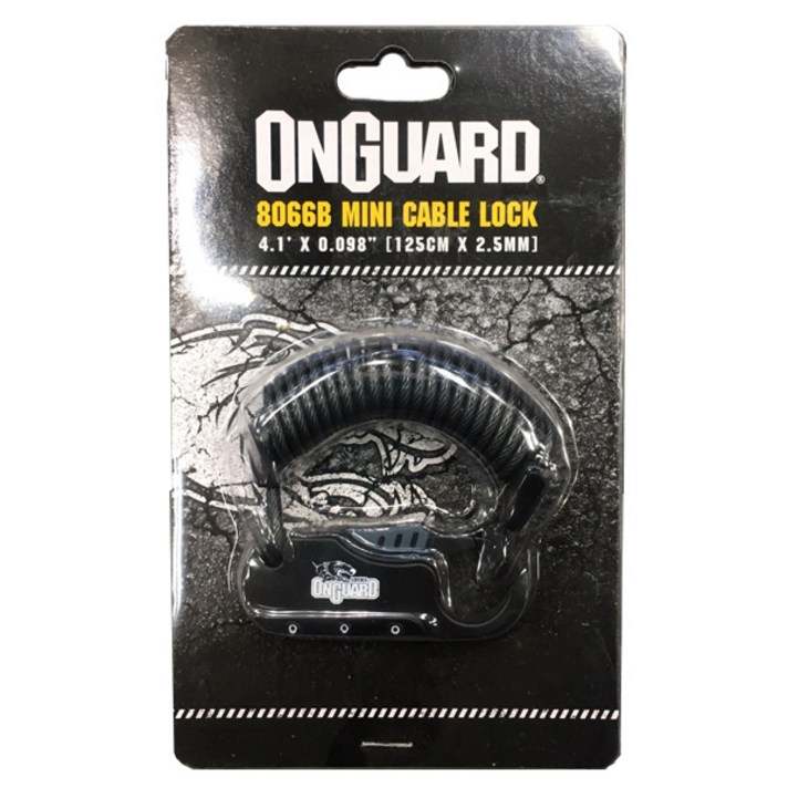 온가드락 미니 자전거 케이블락 8066, 블랙, 1개