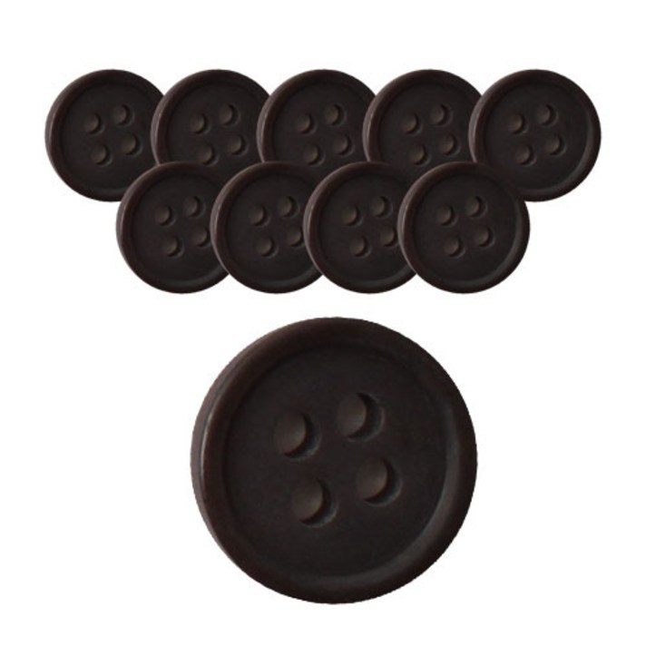 동화상가몰 DY와이셔츠 단추4 요크 무광 11.5mm, BR, 10개입