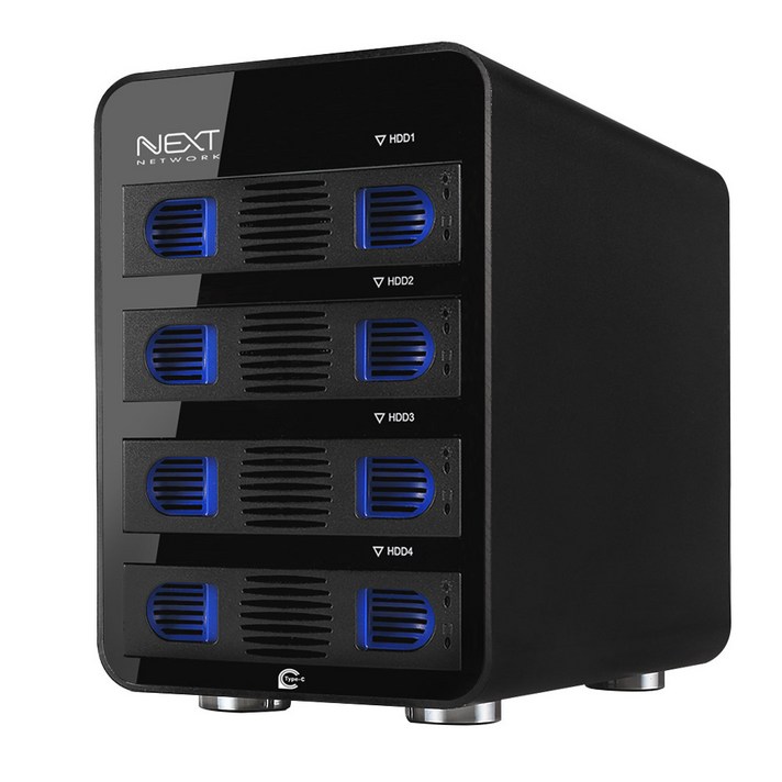 넥스트 4베이 USB3.1 타입C 10Gbps Gen2 데이터 스토리지 NEXT-704TC