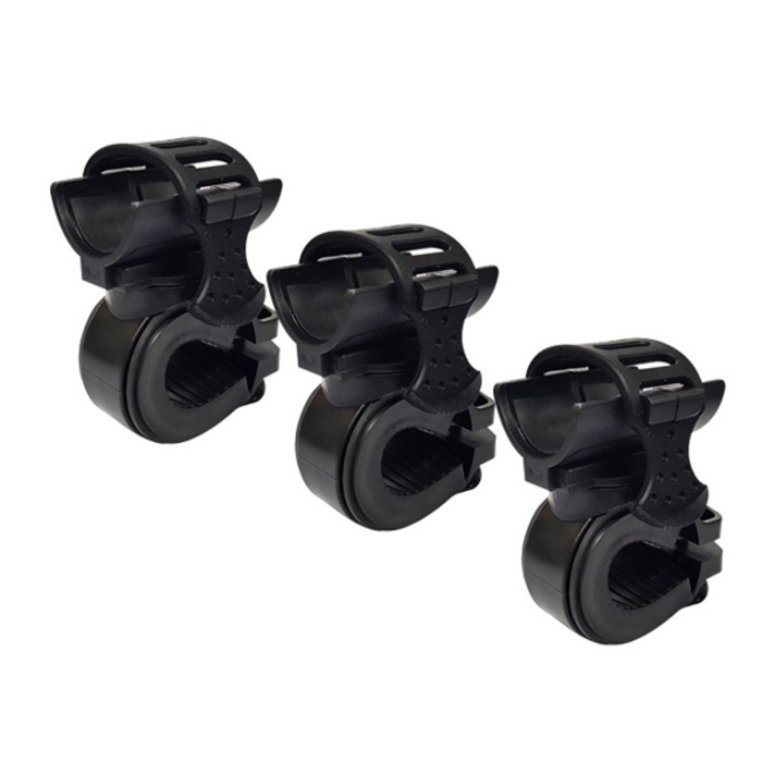 라이트매니아 자전거라이트 클립거치대, 혼합 색상, 3개입