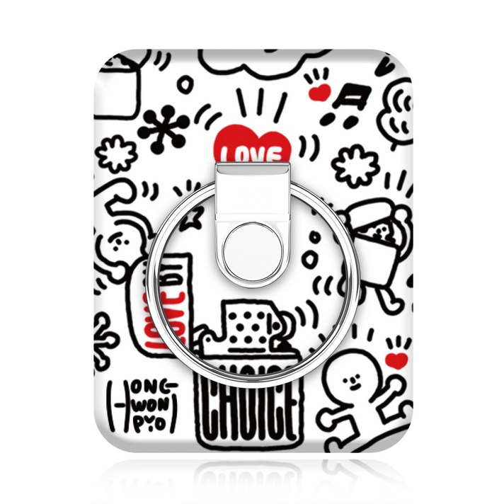 벙커링 아트 콜라보 에디션 스마트링 핸드폰링 거치대 세트, 17 홍원표작가 1, 1세트