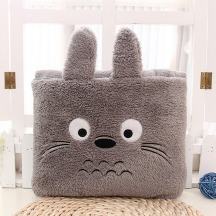 더자카 큐트캐릭터 무릎담요, 너구리