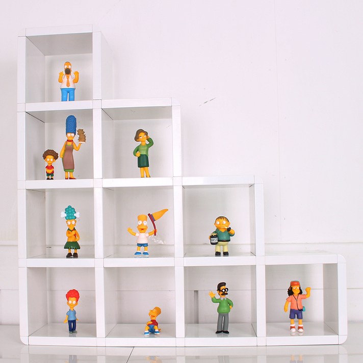 큐빅스 미니 계단형진열장4, 화이트