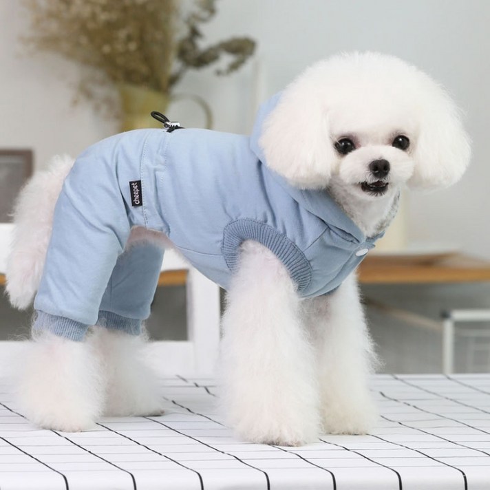 아이앤엘인스퍼레이션 강아지 겨울 패딩 올인원, SKY BLUE