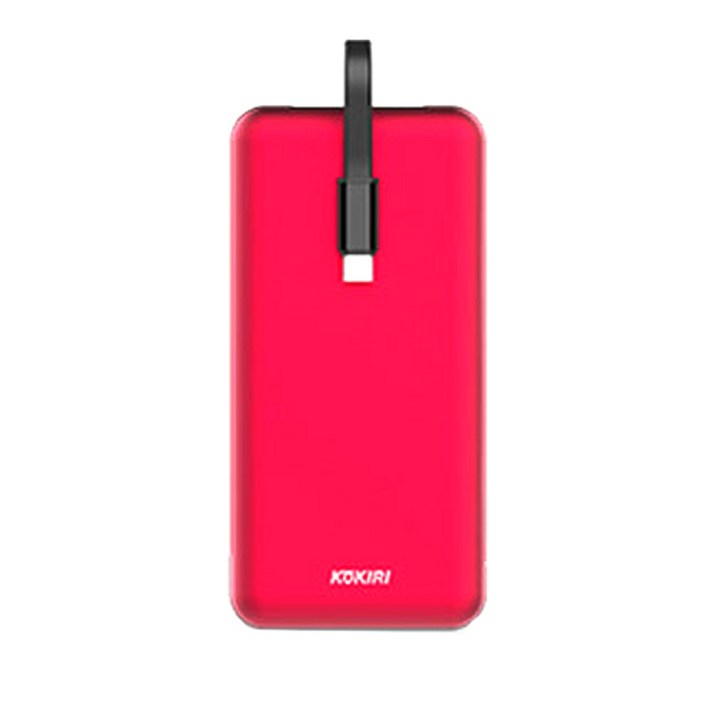 코끼리 R10 마그네틱 보조배터리 10000mAh C타입전용, KP-M100C, 레드