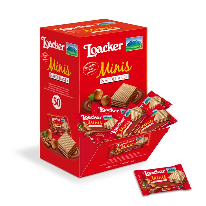 로아커 웨하스 미니스 디스펜서 나폴리타너 50p, 500g, 1개