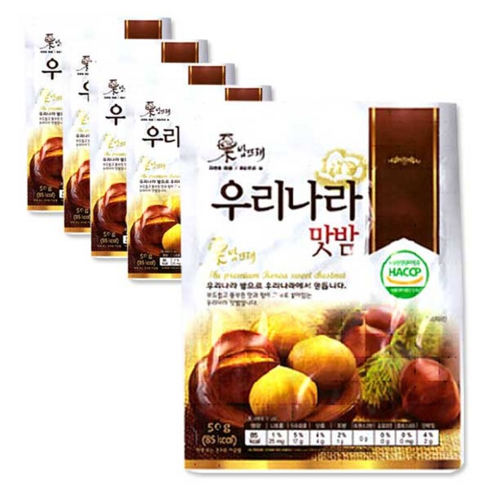 밤뜨래 우리 나라 맛밤, 50g, 5개입