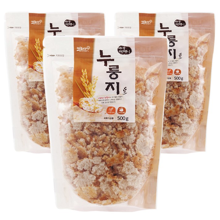 태광선식 어머니 누룽지, 500g, 3개