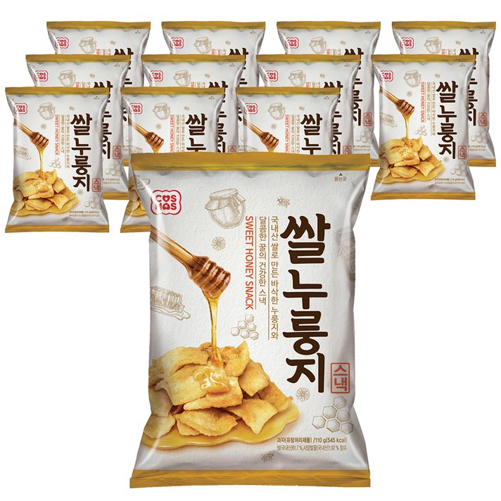 코스모스제과 쌀누룽지스낵, 110g, 12개입