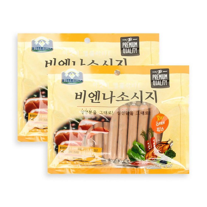 벨버드 반려견 비엔나 소시지 30p, 오리 + 야채 혼합맛, 2개입