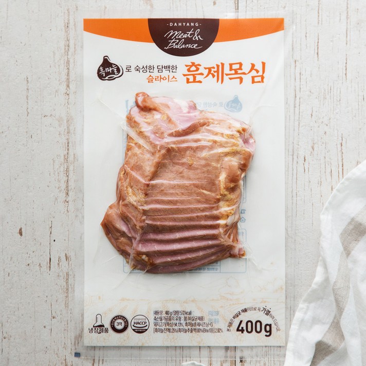 다향 슬라이스 돼지 훈제목심, 400g, 1개