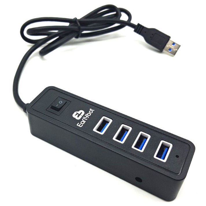 얼리봇 4포트 USB 3.0 허브 1m LHV-300, 혼합 색상