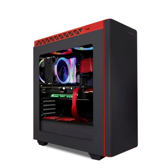 한성컴퓨터 데스크탑 BossMonster DX9727T 블랙 (9세대 i7-9700K WIN미포함 8GB SSD 500GB 정격 700W), RTX2070