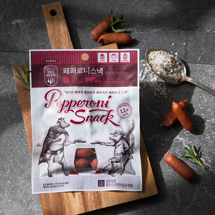 존쿡 델리미트 페퍼로니스낵, 50g, 1개