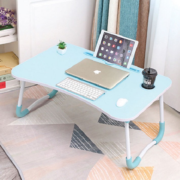 엠지 접이식 노트북 테이블 고급형, 블루