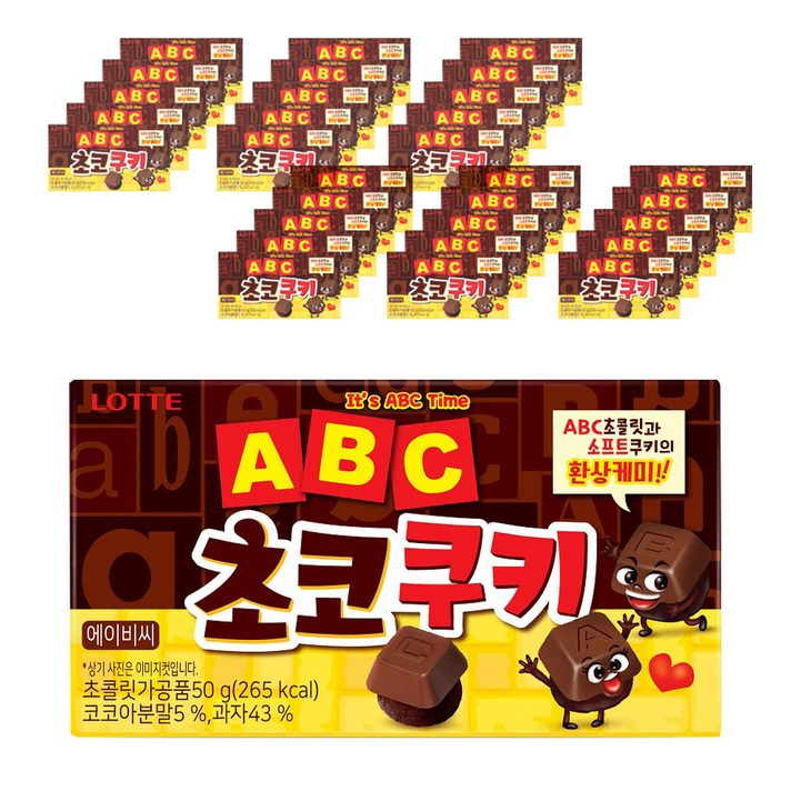 롯데 ABC초코쿠키, 32개, 50g