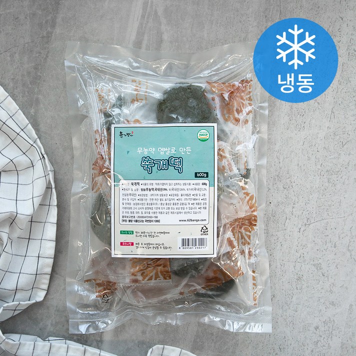 유기방아 쑥개떡 (냉동), 600g, 1개