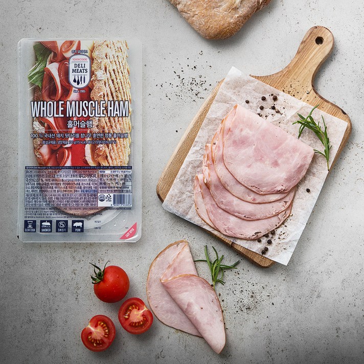 존쿡델리미트 홀머슬 햄, 100g, 3개